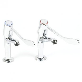 AKW High Neck Kitchen Sink Taps Pair - Chrome