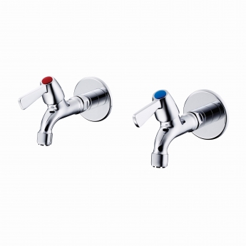 Armitage Shanks Alterna 21 Bib Lever Handles Taps Pair - Chrome