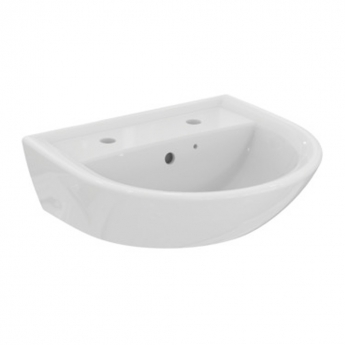 Armitage Shanks Sandringham 21 Wall Hung Basin 500mm Wide - 2 Tap Hole