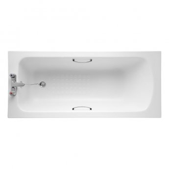 Armitage Shanks Sandringham 21 1700mm x 700mm Bath with Handgrips and Tread - 2 Tap Hole (inc Leg Set)