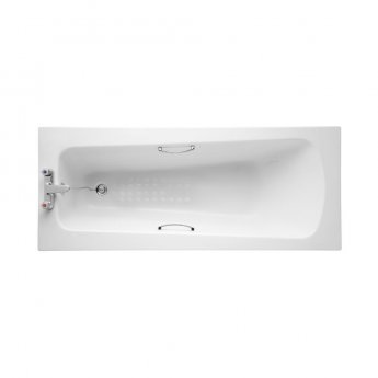 Armitage Shanks Sandringham 21 1700mm x 700mm Water Saving Bath with Handgrips - 2 Tap Hole (inc Leg Set)