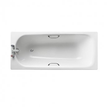 Armitage Shanks Sandringham 21 Rectangular Steel Bath with Grips 1600mm x 700mm - 2 Tap Hole