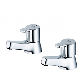 Armitage Shanks Sandringham SL 21 Bath Pillar Taps Pair - Chrome