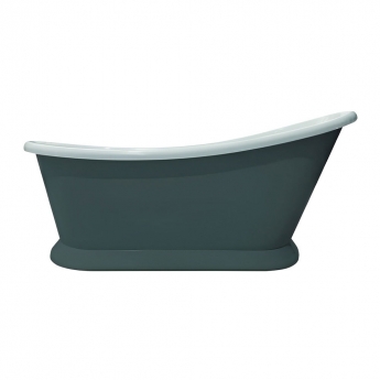 Bayswater Single Ended Freestanding Slipper Bath 1690mm x 740mm - Dark Lead (inc Leg Set)