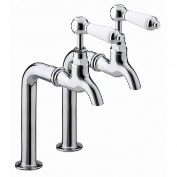 Bristan Renaissance Bib Kitchen Taps without Upstands - Chrome Plated