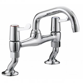 Bristan Value Pillar Bridge Kitchen Sink Mixer Tap - Chrome