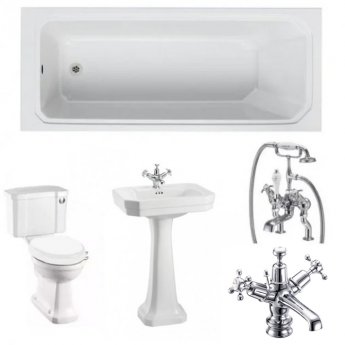 Burlington Complete Bathroom Suite 1700mm x 700mm Rectangular Bath