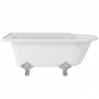 Burlington Hampton LH Freestanding Shower Bath 1690mm x 750mm - Excluding Feet