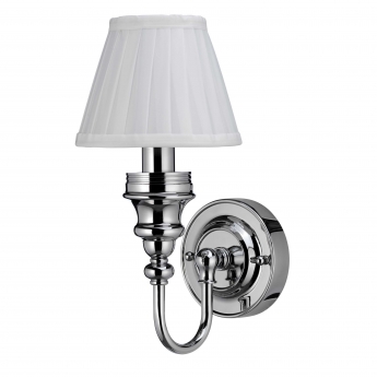 Burlington Ornate Bathroom Light 285mm High x 150mm Wide Chrome/White Shade