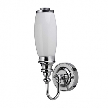 Burlington Ornate Bathroom Light 360mm High x 120mm Wide Chrome/Frosted Glass