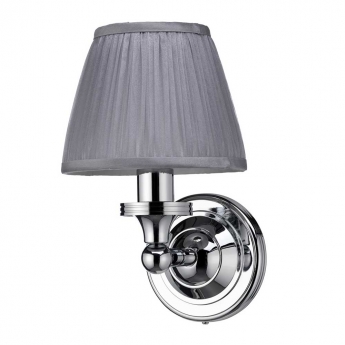 Burlington Round Bathroom Light 225mm High x 156mm Wide Chrome/Silver Shade