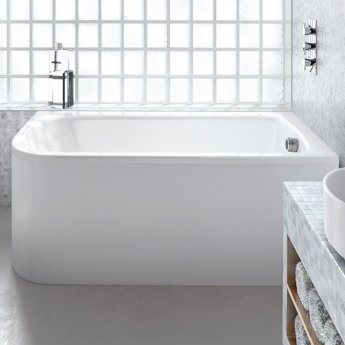 Cleargreen Viride Offset Rectangular Single Ended Bath 1700mm x 750mm - Right Handed (inc Leg Set)