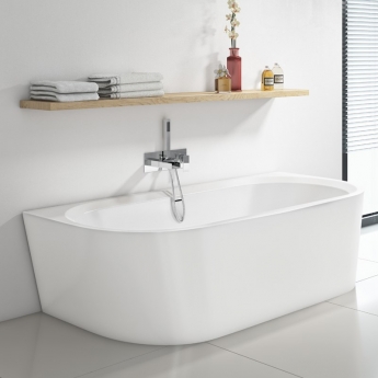 Delphi Balta Double Ended Back to Wall Bath 1800mm x 840mm - 0 Tap Hole (inc Leg Set)