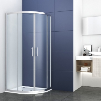 Delphi Inspire Chrome Offset Quadrant Shower Enclosure - 6mm Glass