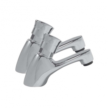 Delphi Custom Non-Concussive Basin Taps Pair - Chrome