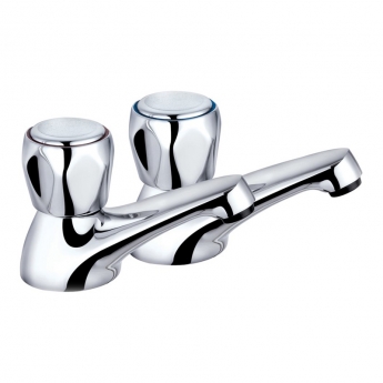 Delphi 3/4 Inch Club Bath Taps Pair - Chrome