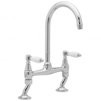 Deva Georgian Bridge Kitchen Sink Mixer Tap Chrome