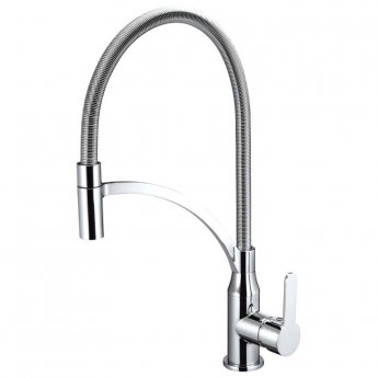 Deva Hawei Flexi Pull-Out Kitchen Sink Mixer Tap - Chrome