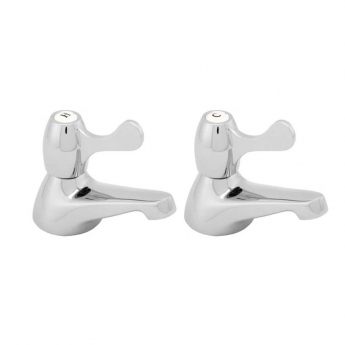 Deva Lever Action Contract Basin Taps Pair - Chrome