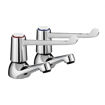Deva Lever Action Basin Taps With 6 inch Levers - Chrome