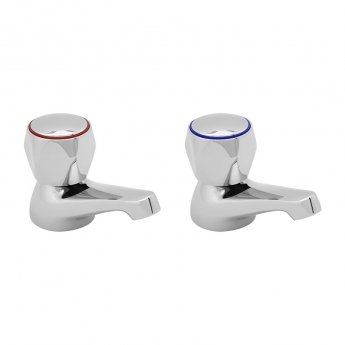 Deva Profile Basin Taps Pair - Chrome