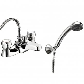 Deva Profile Deck Mounted Bath Shower Mixer Tap - Chrome