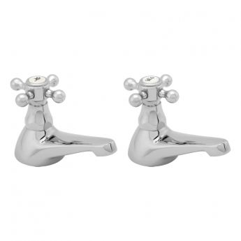 Deva Tudor Traditional Bath Taps Pair - Chrome