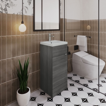 Hudson Reed Fusion 400mm 1-Door Floor Standing Vanity Unit