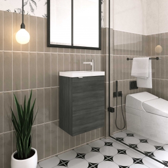 Hudson Reed Fusion Slimline 400mm 1-Door Wall Hung Vanity Unit