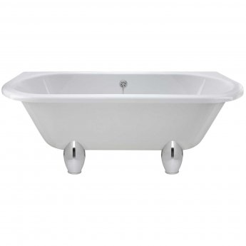 Hudson Reed Kenton Back to Wall Freestanding Bath 1700mm x 750mm - Deacon Leg Set