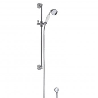 Hudson Reed Traditional Slider Shower Rail Kit with Traditional Handset - Chrome