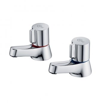 Ideal Standard Alto Bath Pillar Taps Pair Chrome