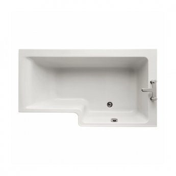 Ideal Standard Concept L-Shaped Shower Bath 1500mm X 700mm/850mm Right Handed 0 Tap Hole (inc Leg Set)