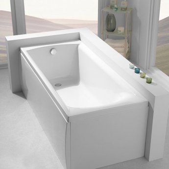 Ideal Standard Concept Single Ended Rectangular Bath 1700mm x 700mm 2 Tap Holes White (inc Leg Set)
