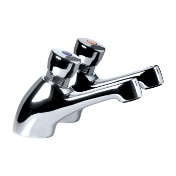 Inta Commercial Non Concussive Self Closing Taps Pair Chrome