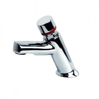 Inta Modern Self Closing Non Concussive Basin Tap - Chrome