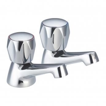 JTP Astra Modern Bath Taps Pair - Chrome