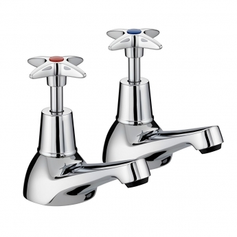 JTP Astra Crosshead Bath Taps Pair - Chrome