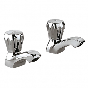 JTP Continental Bath Taps Pair Chrome