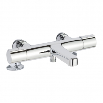 JTP Hugo Pillar Mounted Thermostatic Bath Shower Mixer Tap without Kit - Chrome