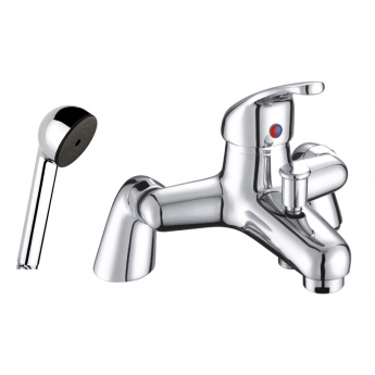 JTP XY Pillar Mounted Bath Shower Mixer Tap with Kit - Chrome