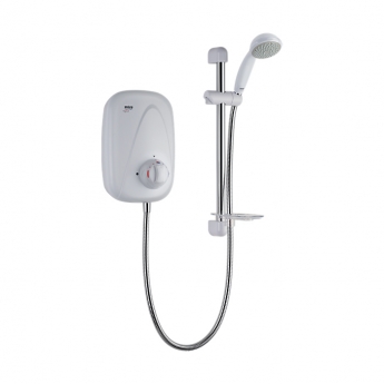 Mira Vigour Manual Power Shower - White/Chrome