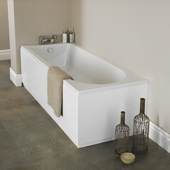 Nuie Barmby Single Ended Rectangular Bath 1500mm x 700mm - Acrylic (inc Leg Set)