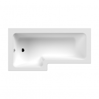 Nuie Square L-Shaped Shower Bath 1800mm x 700mm/850mm - Left Handed (inc Leg Set)