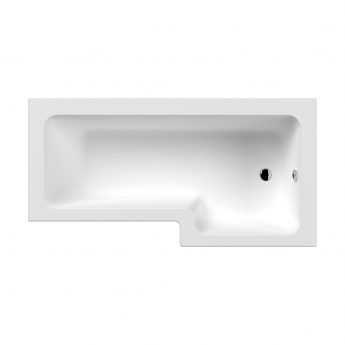 Nuie Square L-Shaped Shower Bath 1800mm x 700mm/850mm - Right Handed (inc Leg Set)