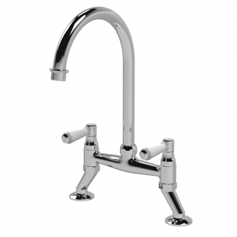 Nuie Bridge Kitchen Sink Mixer Tap Lever Handle - Chrome