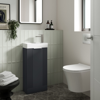 Deco Compact 400mm 1-Door Floor Standing Vanity Unit