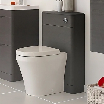 Nuie Eclipse Back to Wall WC Unit 552mm Wide - Midnight Grey