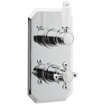 Nuie Edwardian Concealed Shower Valve Dual Handle - Chrome