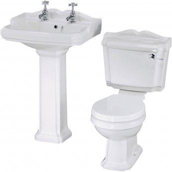 Nuie Legend Traditional Bathroom Suite - 2 Tap Hole